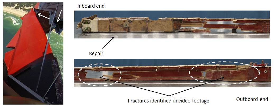 Figure A1: Left lower wing inboard two thirds of forward spar viewed from the front